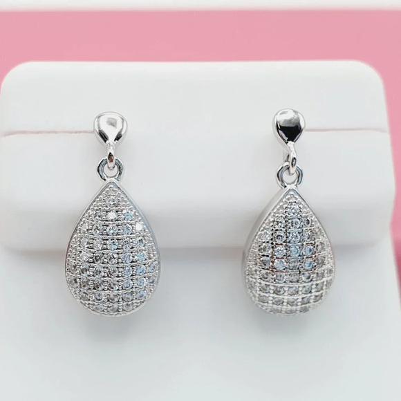 - "925 Sterling Silver Cubic Zirconia Earrings, U19254682 - Picture 11 of 11